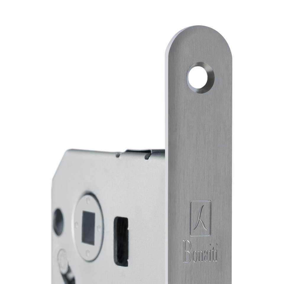 Bonaiti Smart magnetic lock with satin chrome stainless steel faceplate