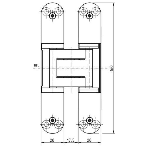 Tectus TE 440 3D Concealed Door Hinge