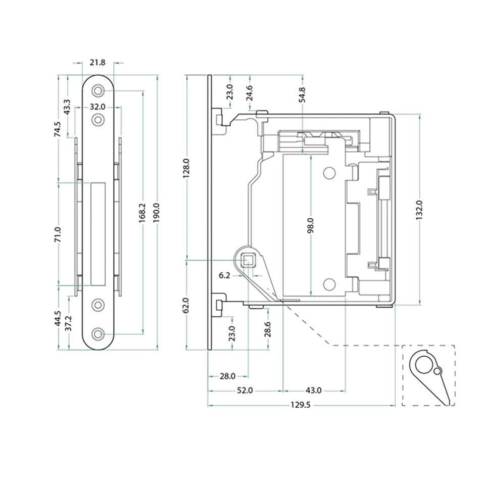 NO-HA MINI invisible door handle