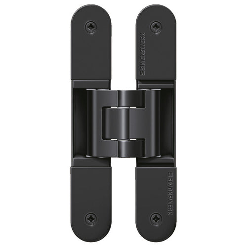 Black concealed door hinge - Simonswerk Tectus TE 340 3D (RAL 9005 finish)