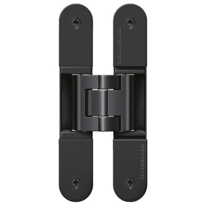 Black concealed door hinge - Simonswerk Tectus TE 340 3D (RAL 9005 finish)