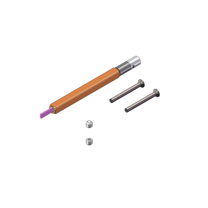 Griffwerk Extension Kit ONE S2S for thicker doors - longer 8 mm hollow square spindle. Diagram and parts.