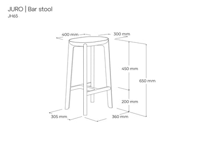 BeOak Juro Bar Stool (Set of 4)