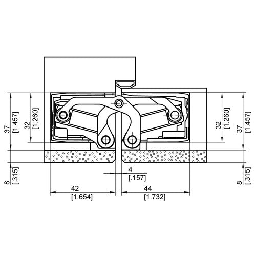 Simonswerk Tectus TE 540 3D A8 3-way adjustable concealed door hinge technical diagram and dimensions