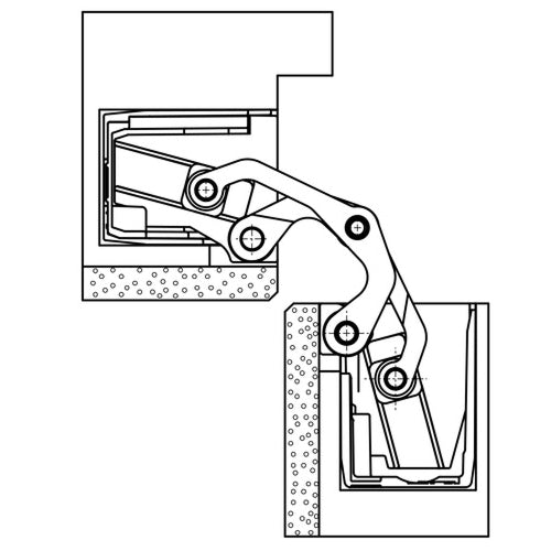 Simonswerk Tectus TE 540 3D A8 3-way adjustable concealed door hinge technical diagram and dimensions