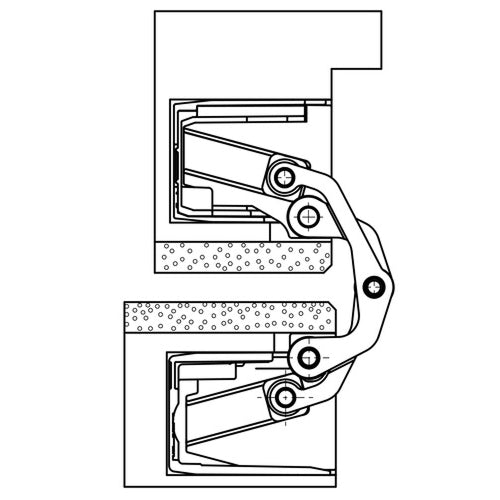 Simonswerk Tectus TE 540 3D A8 3-way adjustable concealed door hinge technical diagram and dimensions