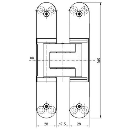 Tectus TE 440 3D Concealed Door Hinge
