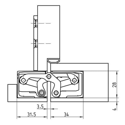 Tectus TE 440 3D Concealed Door Hinge