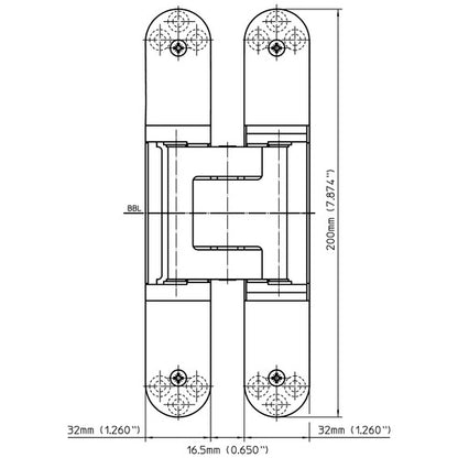 Tectus TE 540 3D Concealed Door Hinge